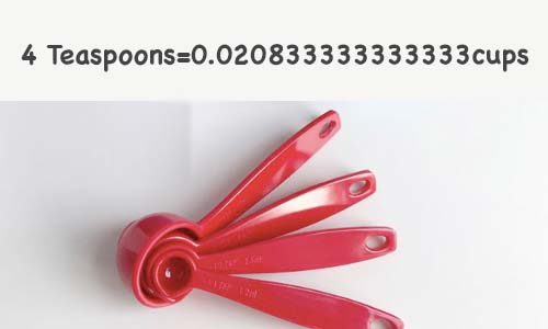 How Many Cups is 4 Teaspoons